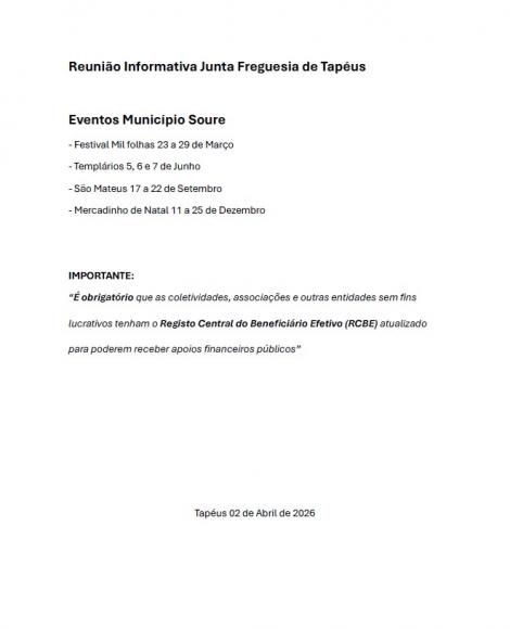 Informa&ccedil;&atilde;o Coletividades